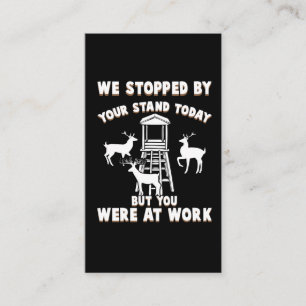 Cartão De Visita Engraçado Deer Stand Deer Hunter Caçador de Atir