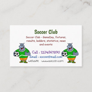 Cartão De Visita Engraçado desenho animado do jogador de futebol d