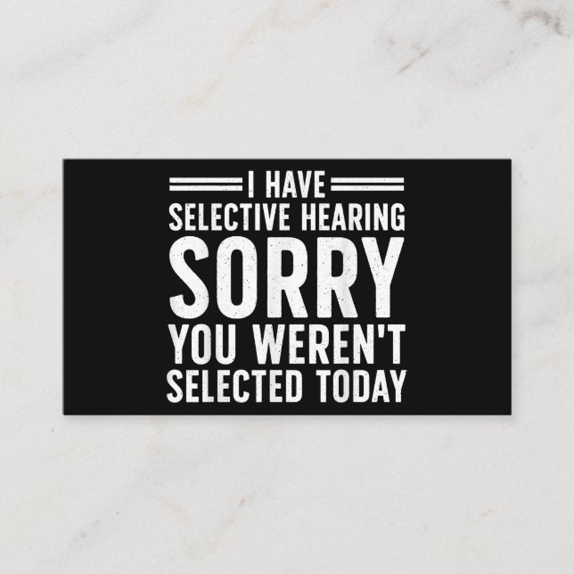 Cartão De Visita Engraçado Dito Arte Para Pessoas Sarcásticas Homen (Frente)