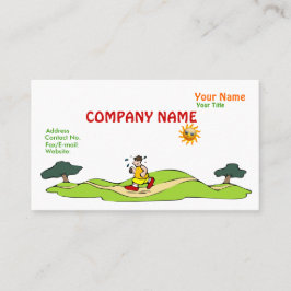 Cartão de visita engraçado do exercício do verão