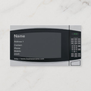 Cartão de visita engraçado do forno microondas