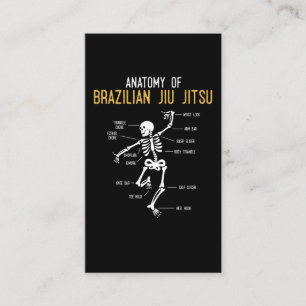 Cartão De Visita Engraçado Jiu Jitsu Fighter Anatomy BJJ Treinando