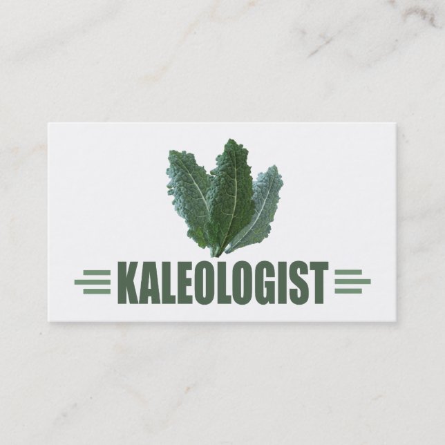 Cartão De Visita Engraçado Kale Lover (Frente)