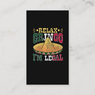 Cartão De Visita Engraçado legal cidadão mexicano-americano humor