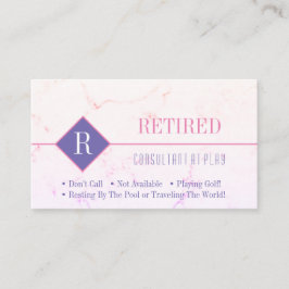 Cartão De Visita Engraçado, mármore cor-de-rosa, doce cor-de-rosa