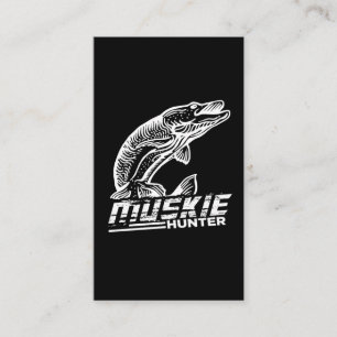 Cartão De Visita Engraçado Muskellunge Fish Muskie Hunter Musky Pe
