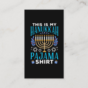 Cartão De Visita Engraçado Natal Judeu Hanukkah Pajama
