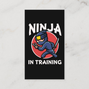 Cartão De Visita Engraçado Ninja Kid em treinamento