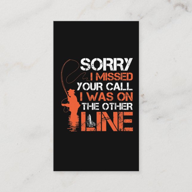 Cartão De Visita Engraçado Pesca Padre Angler Pescador (Frente)