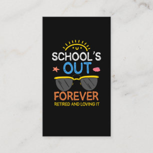 Cartão De Visita Engraçado Pré-Escolar Professor aposentado apose