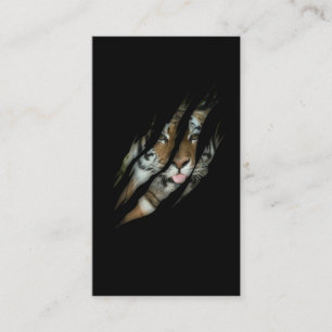 Cartão De Visita Engraçado Tiger Face Torn Claw Selvagem Safari Ani