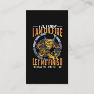 Cartão De Visita Engraçado Trabalho de Soldadura Dizendo para Sold
