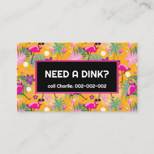 Cartão De Visita Engraçado treinador de Jantar Pickleball