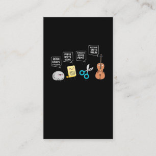 Cartão De Visita Engraçado Violino Jogador Humor, Diversão Musical