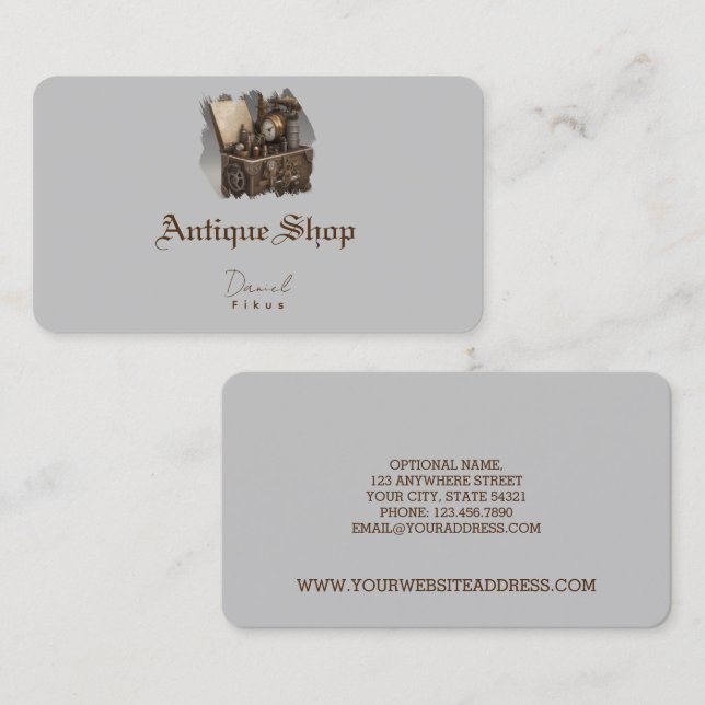 Cartão De Visita Engrenagens do tórax personalizadas (Frente/Verso)