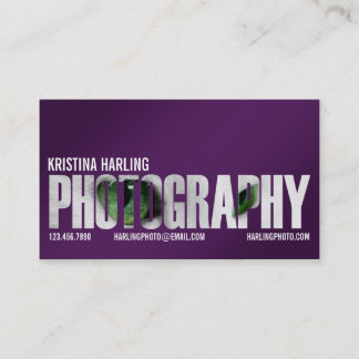 Cartão De Visita Entalhe da fotografia - roxo