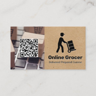 Cartão De Visita Entrega de comida   Serviços Online