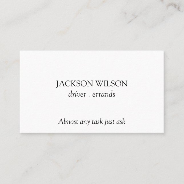 Cartão De Visita Entrega de driver (Frente)