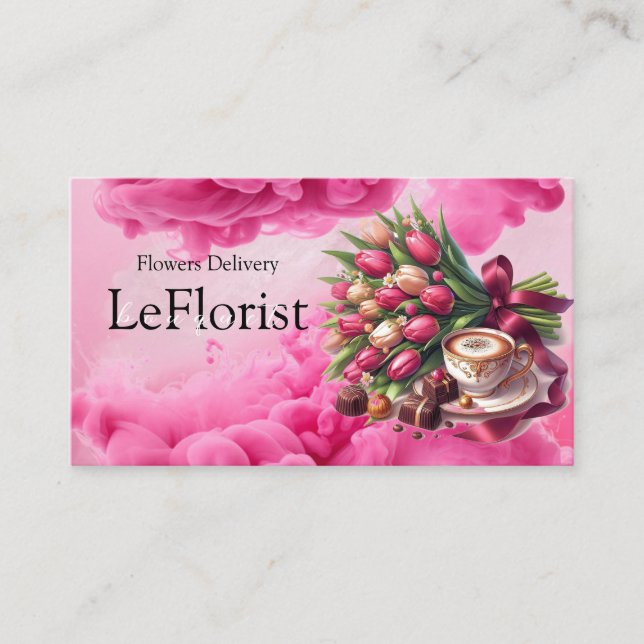 Cartão De Visita Entrega de Flores (Frente)