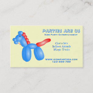 Cartão De Visita Entretenimento do planejador do partido dos miúdos