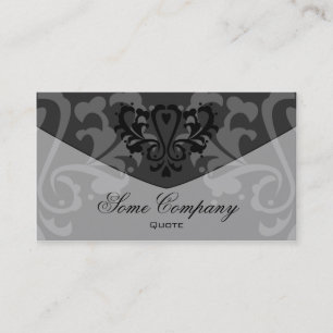 Cartão De Visita Envelope Damask (Preto E Branco)