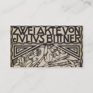 Cartão De Visita Envelope de Koloman Moser- para a contagem à ópe