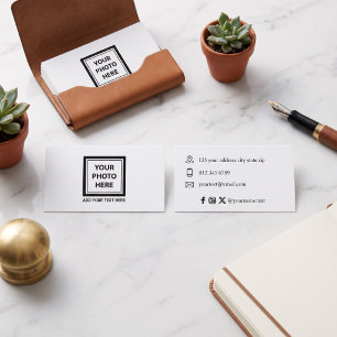 Cartão De Visita Enviar imagem foto & adicionar texto – Personaliza