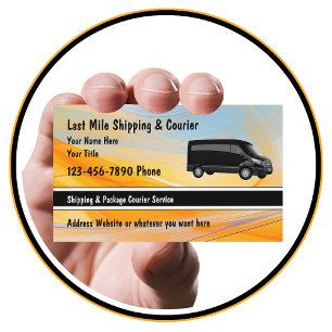 Cartão De Visita Envio de Última Milha e Courier Glossy