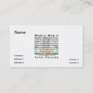 Cartão De Visita EOD WWII mestre