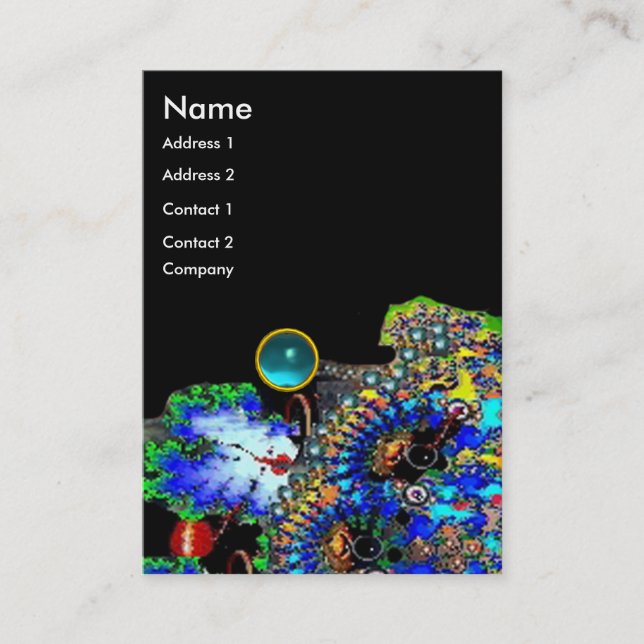 Cartão De Visita EPHEMERAL AQUA Beauty,Salon,Spa,Artista Makeup (Frente)