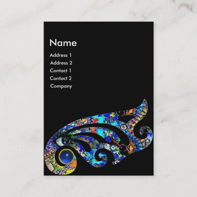 Cartão De Visita EPHEMERAL SAPPHIRE Beauty,Salon,Spa,Makeup Artist (Frente)