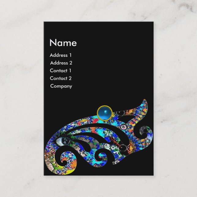 Cartão De Visita EPHEMERAL SAPPHIRE Beauty,Salon,Spa,Makeup Artist (Frente)