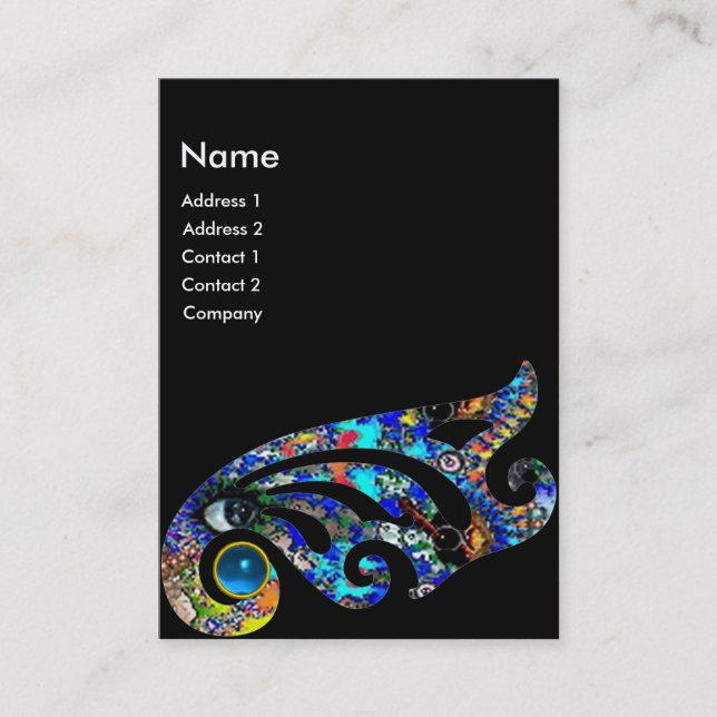 Cartão De Visita EPHEMERAL SAPPHIRE Beauty,Salon,Spa,Makeup Artist (Frente)