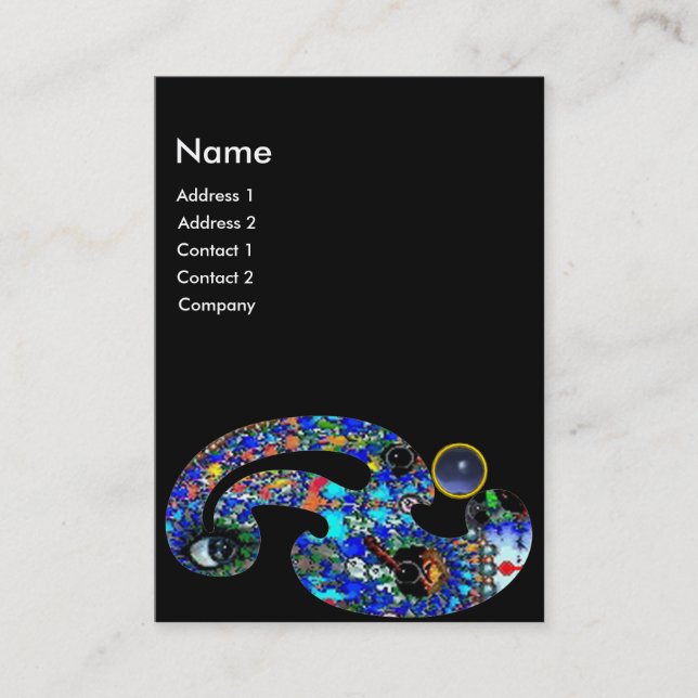 Cartão De Visita EPHEMERAL TOPAZ Beauty,Salon,Spa, Makeup Artist (Frente)