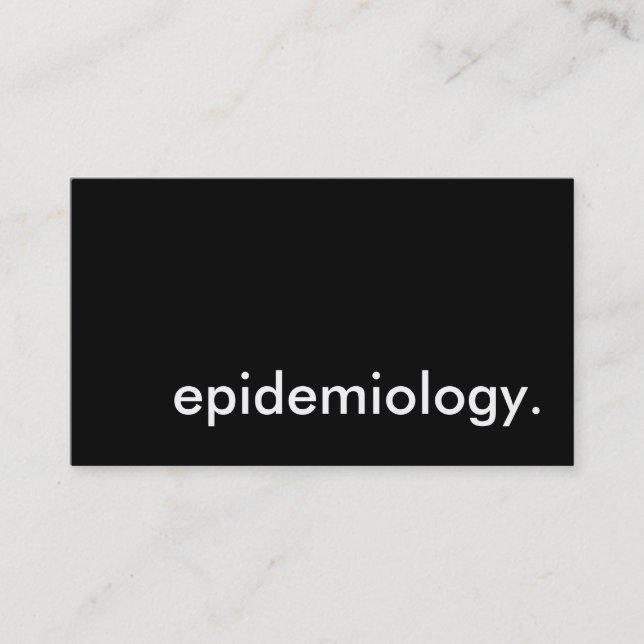 Cartão De Visita epidemiologia. (Frente)
