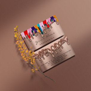 Cartão De Visita Epilação de Cera de Rosa do Nail Artist Studio Dri