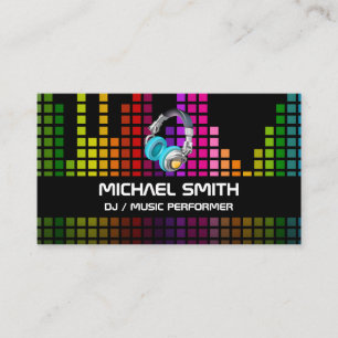 Cartão De Visita Equalizador de Bar de som colorido