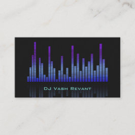 Cartão De Visita Equalizador profissional da música do DJ