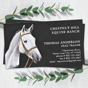Cartão De Visita Equestre Equino Personalizado Profissional