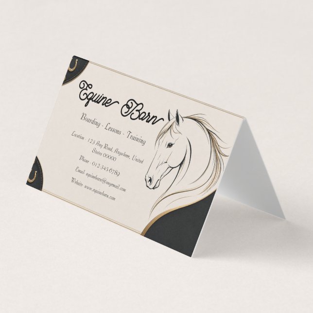 Cartão de Visita Equestre Personalizado (Frente)