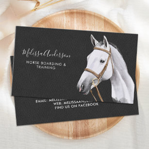 Cartão De Visita Equestre Personalizado Equestre Elegante Equestre