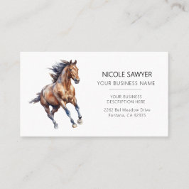 Cartão De Visita Equídeo Personalizado Equestre Profissional