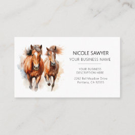 Cartão De Visita Equídeo Personalizado Equestre Profissional
