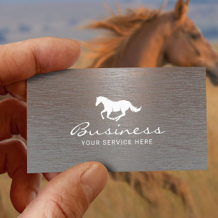 Cartão De Visita Equine Horse Riding Equestrian Modern Copper