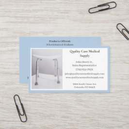 Cartão De Visita Equipamento de Chá Azul Assistência Médica ao Mais