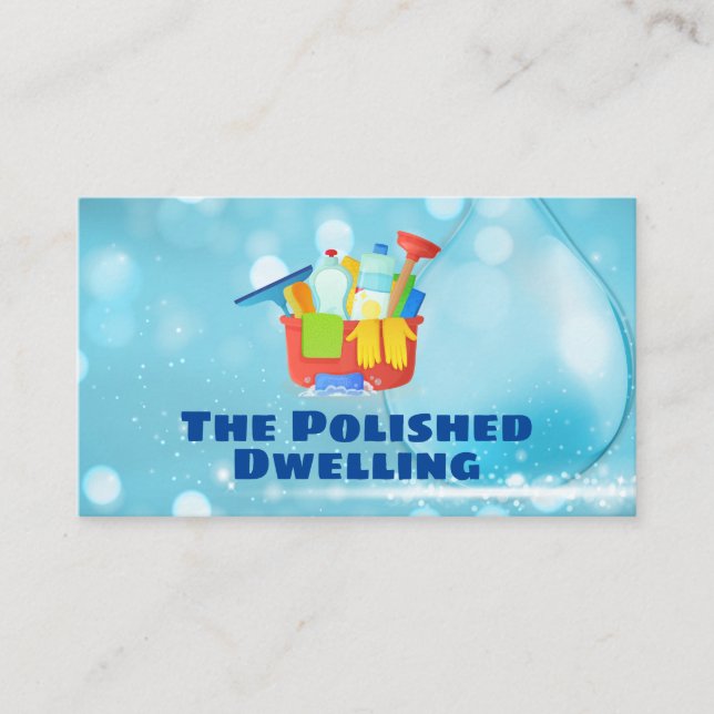 Cartão De Visita Equipamento de Ferramenta Limpo | Maids (Frente)