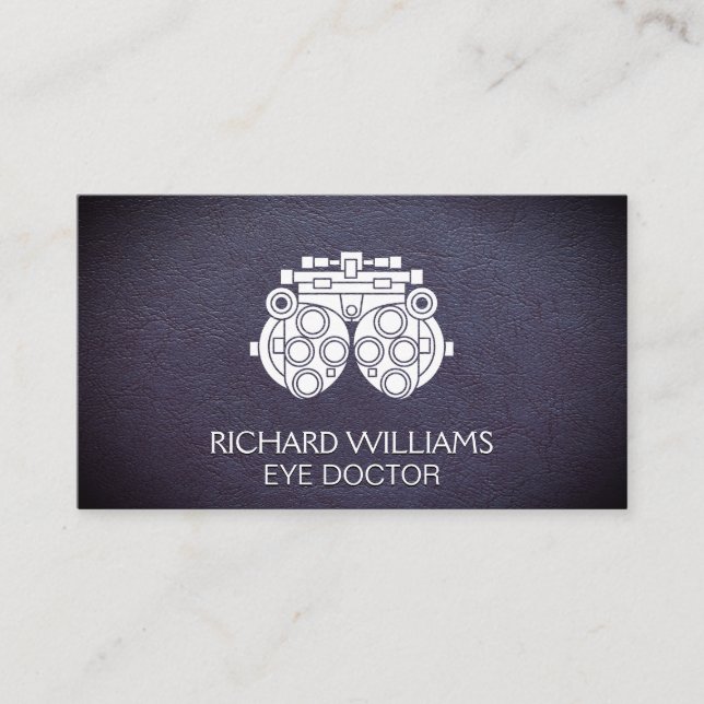 Cartão De Visita Equipamento de horóptero | Médico | Couro (Frente)