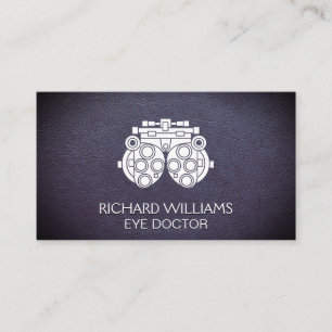 Cartão De Visita Equipamento de horópteros  Médico ocular  Couro