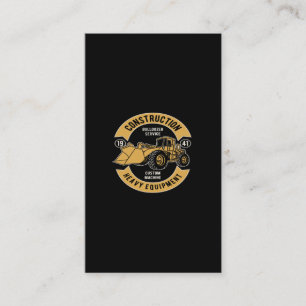 Cartão De Visita equipamento pesado para construção de escavadora