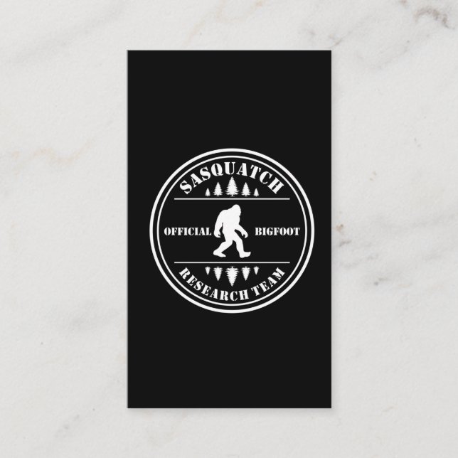 Cartão De Visita  Equipe De Pesquisa Bigfoot Encontrando Humor Sasq (Frente)